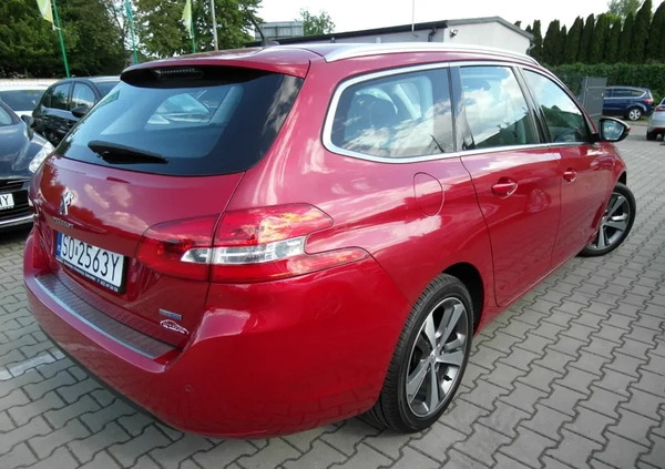 Peugeot 308 cena 34900 przebieg: 153000, rok produkcji 2015 z Sosnowiec małe 631